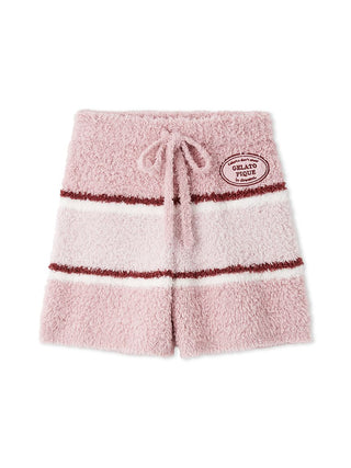 Gelato Pique Gelato Random Stripe Shorts in pink, front view