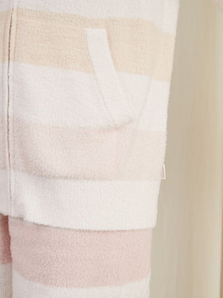 Smoothie 5 Zip up Striped Hoodie - Womens Loungewear Hoodies in pink by Gelato Pique USA