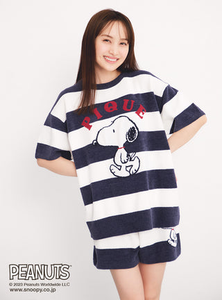 SNOOPY PEANUTS Oversized Loungewear Tops in border, Women's Pullover Sweaters at Gelato Pique USA