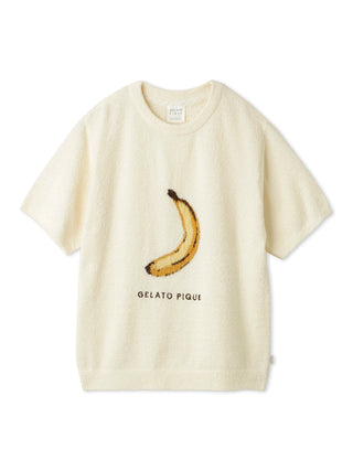 Smoothie Fruit Loungewear Tops for women in yellow at Gelato Pique USA
