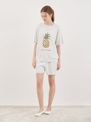 Smoothie Fruit Loungewear Tops for women in mint at Gelato Pique USA