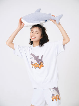   COOL Shark Oversized Loungewear Tops Blue, Women's Pullover Sweaters at Gelato Pique USA