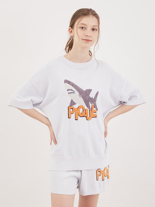   COOL Shark Oversized Loungewear Tops off-white, Women's Pullover Sweaters at Gelato Pique USA