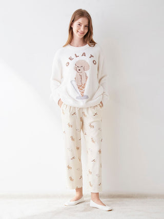 Ladies - White Jacquard-weave Pajamas - Size: XL - H&M