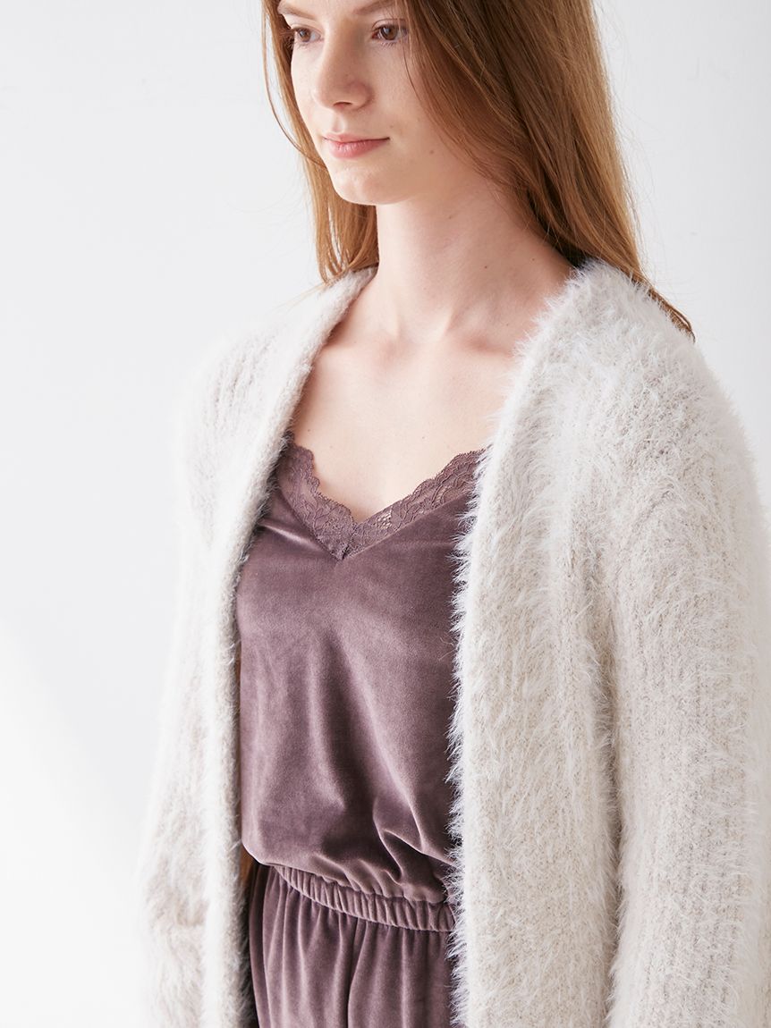 Feather Long Cardigan