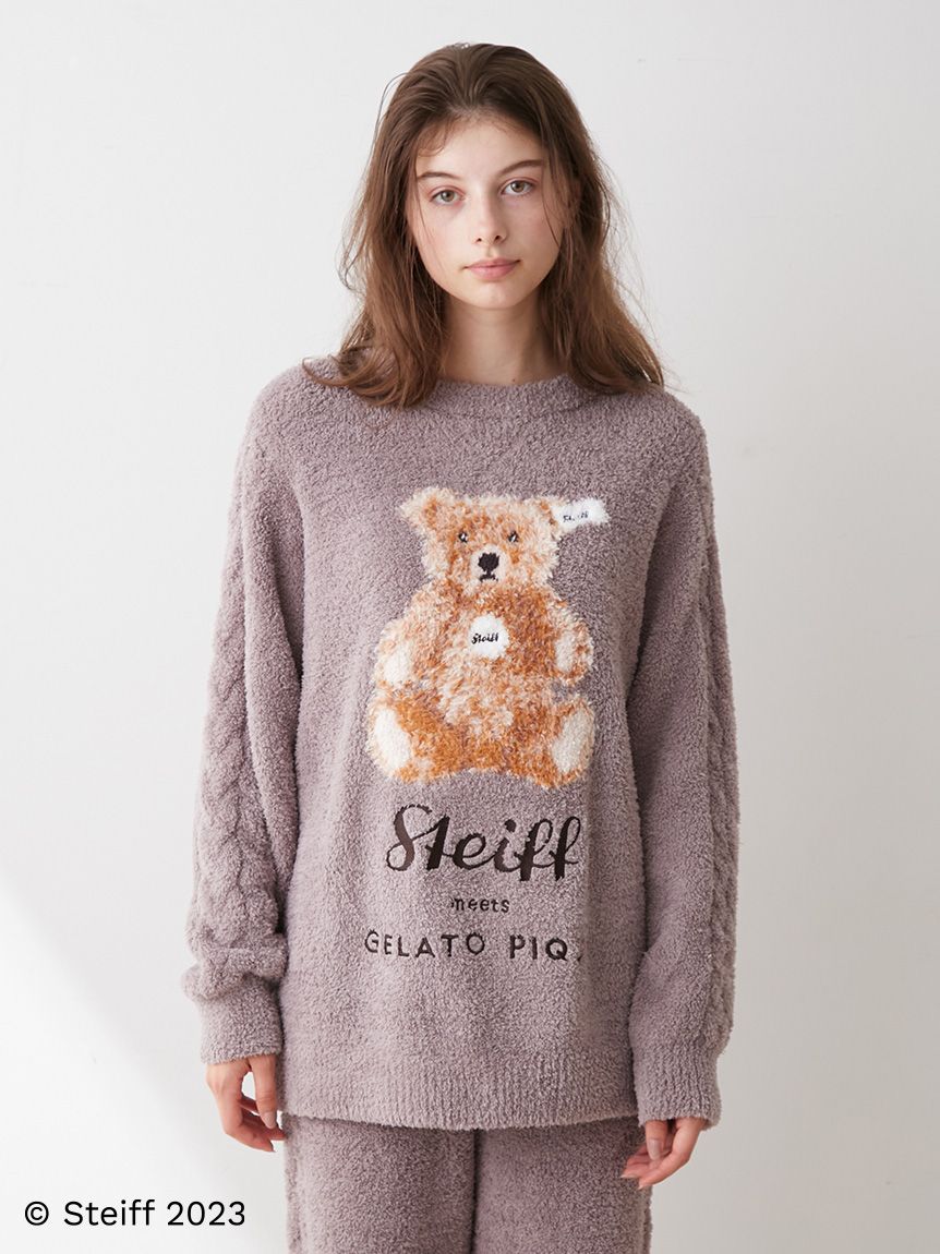 [Steiff] Powder Jacquard Loungewear Sweater Pullover