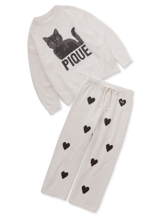 Cat&Dog Pullover Long Pants Set