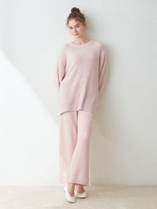 Melange Hot Moco Pullover Sweater in pink, Women's Pullover Sweaters at Gelato Pique USA.