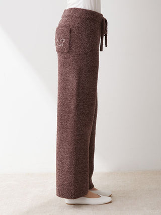 Powder Melange Bear Pullover & Long Pants Loungewear Set in brown, Women's Loungewear Set at Gelato Pique USA.