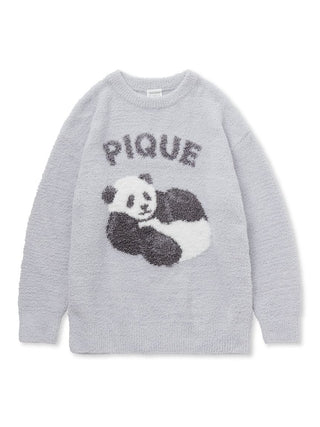 Panda Jacquard Women's Fuzzy Sweater