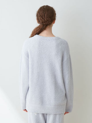 Baby Moco Melange Husky Pullover in blue, Women's Pullover Sweaters at Gelato Pique USA.