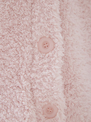 Fluffy & Warm Button Up Cardigan in Pink, Comfy and Luxury Women's Loungewear Cardigan at Gelato Pique USA