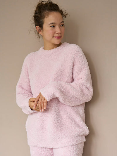 Oversized Fluffy Yarn Pullover Tops gelato pique