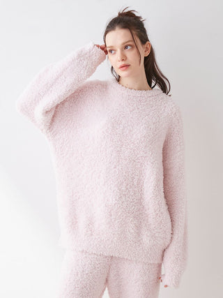 Oversized Fluffy Yarn Pullover Tops in pink, Women's Loungewear Tops, T-shirt , Tank Top at Gelato Pique USA