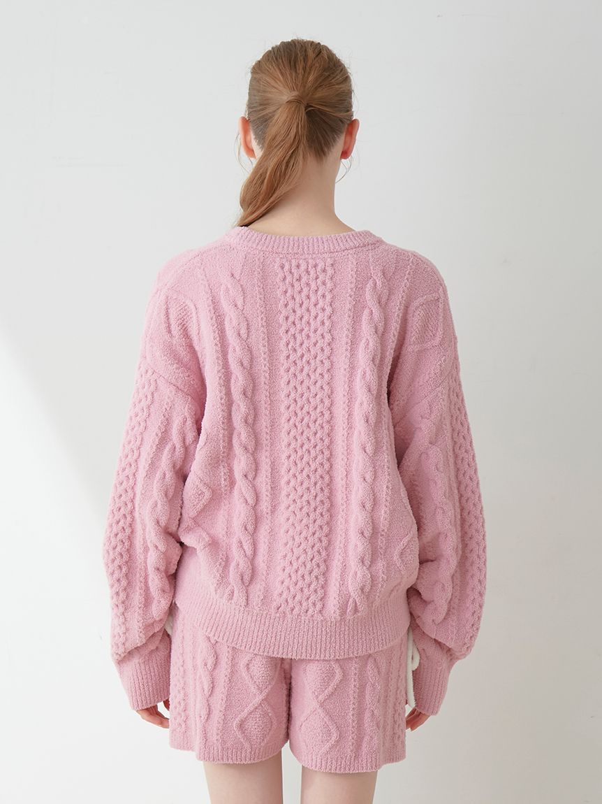 Shop Comfort Fit Cable Knit Textured Cotton Sweater Leggings