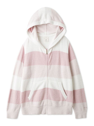 Smoothie 3-border Lounge Hoodie Sweater in PINK, Women's Pullover Sweaters at Gelato Pique USA.