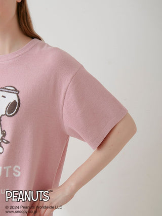 PEANUTS SNOOPY Lounge Tops in PINK, Women's Loungewear Tops, T-shirt , Tank Top at Gelato Pique USA.