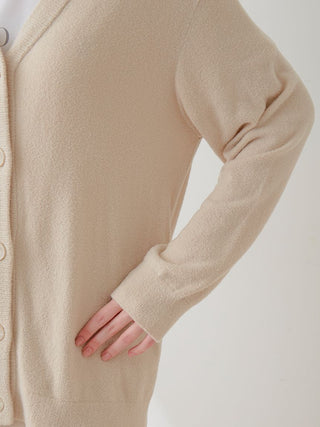 Smoothie Lite Oversized Cardigan in beige, Comfy and Luxury Women's Loungewear Cardigan at Gelato Pique USA.