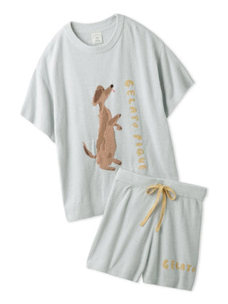 TOSHIYUKI HIRANO DOG Jacquard Pullover & Shorts Set