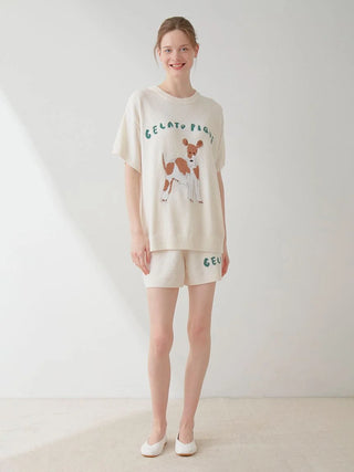 TOSHIYUKI HIRANO DOG Jacquard Pullover & Shorts Set