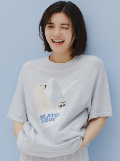 COOL Polar Bear Ice Drop Shoulder Lounge T-Shirt gelato pique