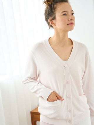 Smoothie Lite Cozy Cardigan in PINK, Comfy and Luxury Women's Loungewear Cardigan at Gelato Pique USA.