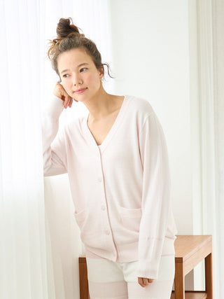 Smoothie Lite Cozy Cardigan in PINK, Comfy and Luxury Women's Loungewear Cardigan at Gelato Pique USA.