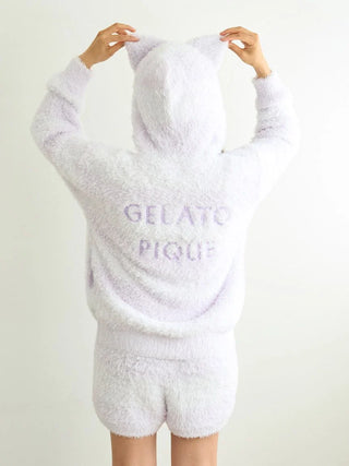 PIQUE MONSTER Zip up Hoodie in Lavander, Women's Loungewear Hoodies & Sweatshirts Zip-ups & Pullovers at Gelato Pique USA