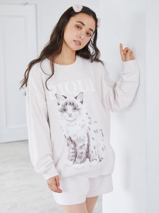 CAT Jacquard Long Sleeve Sweatshirt