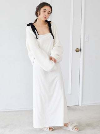 Bolero Cardigan in Off White, Comfy and Luxury Women's Loungewear Cardigan at Gelato Pique USA