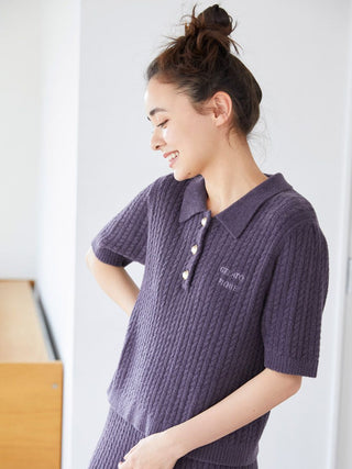 Smoothie Aran Knit Polo Shirt