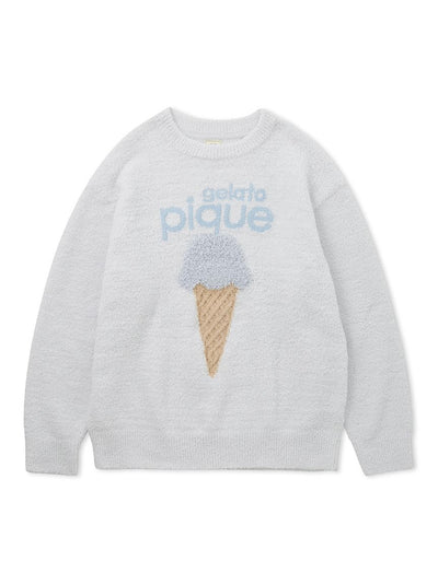 Baby Moco Ice Jacquard Pullover Sweater gelato pique