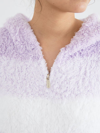 Gelato 3 Border Fuzzy Zip-Up Hoodie