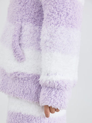 Gelato 3 Border Fuzzy Zip-Up Hoodie