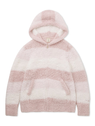 Gelato 3 Border Fuzzy Zip-Up Hoodie