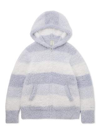 Gelato 3 Border Fuzzy Zip-Up Hoodie