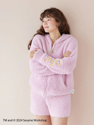 SESAME STREET Elmo Hoodie and Shorts Loungewear Set in Pink, Women's Loungewear Set at Gelato Pique USA