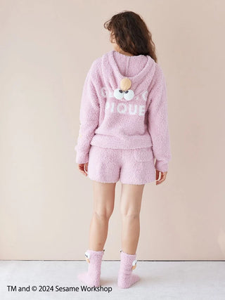 SESAME STREET Elmo Hoodie and Shorts Loungewear Set in Pink, Women's Loungewear Set at Gelato Pique USA