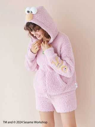 SESAME STREET Elmo Hoodie and Shorts Loungewear Set in Pink, Women's Loungewear Set at Gelato Pique USA