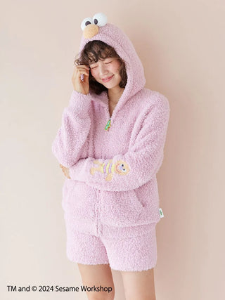 SESAME STREET Elmo Hoodie and Shorts Loungewear Set in Pink, Women's Loungewear Set at Gelato Pique USA