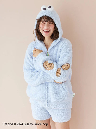 【SESAME STREET】Cookie Monster Hoodie and Shorts Set gelato pique