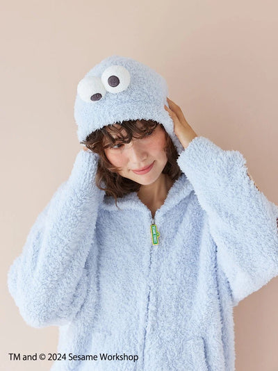 【SESAME STREET】Cookie Monster Hoodie and Shorts Set gelato pique