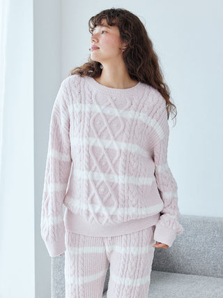 Baby Moco Ran Pullover Sweater in Pink, Women's Pullover Sweaters at Gelato Pique USA