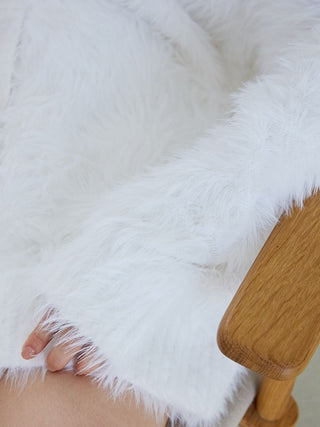 Rabbit Moco Fuzzy Cardigan in Off White, Comfy and Luxury Women's Loungewear Cardigan at Gelato Pique USA