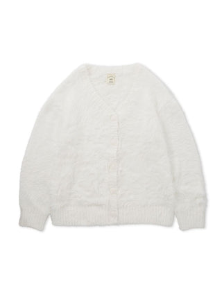 Rabbit Moco Fuzzy Cardigan in Off White, Comfy and Luxury Women's Loungewear Cardigan at Gelato Pique USA