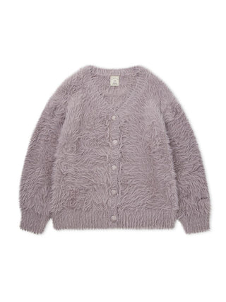 Rabbit Moco Fuzzy Cardigan in Gray, Comfy and Luxury Women's Loungewear Cardigan at Gelato Pique USA