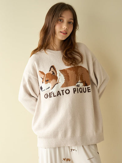 SLEEPING DOG Jacquard Pullover gelato pique