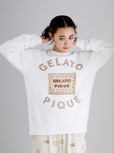 Powder Biscuit Jacquard Pullover Sweater gelato pique