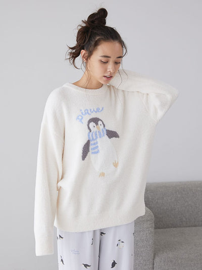 Penguin Jacquard Pullover Sweater gelato pique