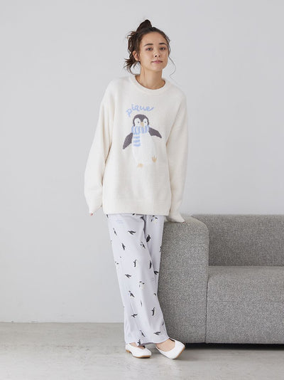 Penguin Jacquard Pullover Sweater gelato pique